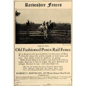   Club Rail Fences Horse Jumping   Original Print Ad
