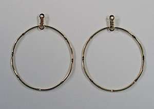 Earring Hoops Round Dream Catcher Gold Plated 1 pair  