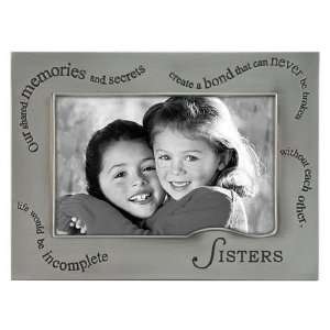  Sisters Wavy Words 6 x 4 Pewter Picture Frame