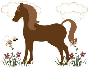 WILD HORSES PONY COLT BARNYARD FARM COWGIRL NURSERY WALL BORDER 