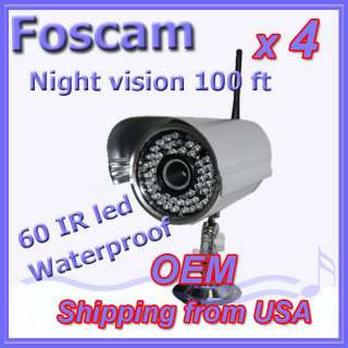 4x Foscam FI8905W 60IR NEW Wireless IP Camera Outdoor  
