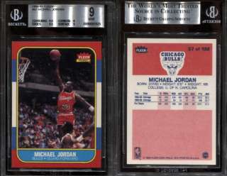 1986 87 Fleer #57 Michael Jordan Rc BGS 9.5 9.5 9 9  