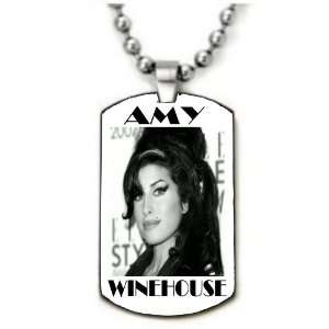  Amy Winehouse 1 Dogtag Pendant Necklace w/Chain and 