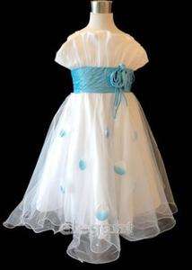   Pageant Wedding Flower Girls Dress Gown Size 8 Age 7 9 Years  