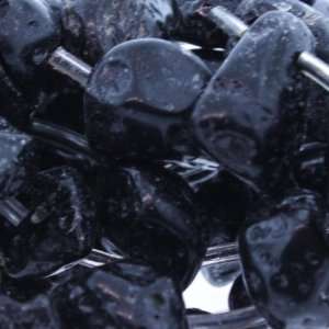 Black Moldavite  Irregular Shape Plain   17mm Height, 3mm Width, Sold 