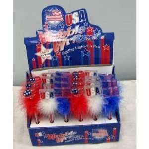  USA Wobble Pen With Fuzzy Feather Case Pack 288 