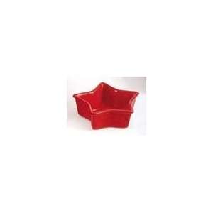  Chantal Ceramic Star 1 Cup Ramekin, Glossy Red Kitchen 