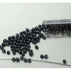  Gunmetal Miyuki 3.4mm Fringe Seed Bead Glass Tear Drops 25 
