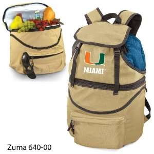  University of Miami Printed Zuma Picnic Backpack Beige 