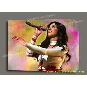  KATY PERRY ORG MIXED MEDIA PAINTING ON CANVAS W GALLERY 