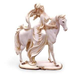 Lady Sitting On Horse 14 Figurine 
