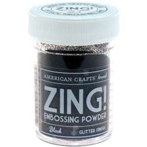  Zing Glitter Embossing Powder 1 Oz Black   628790 Patio 