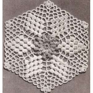 Vintage Crochet PATTERN to make   Flower Petal Popcorn Design MOTIF 