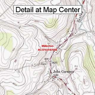  USGS Topographic Quadrangle Map   Millerton, Pennsylvania 