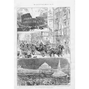  Visit German Emperor To Rome & Naples Italy 1888