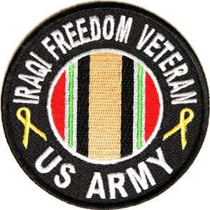  Army Iraqi Freedom Vet Patch Round, 3 inch, small 