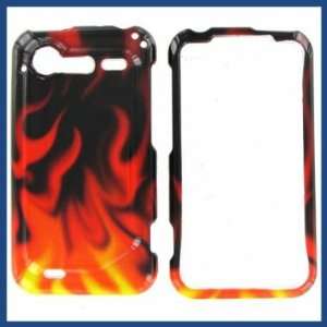  HTC Incredible S/Incredible 2 Red Flame Protective Case 