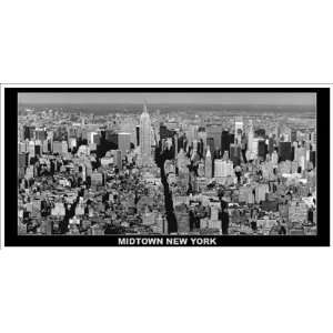  Midtown New York Panorama (B&W)   Poster by Viktor Balkind 