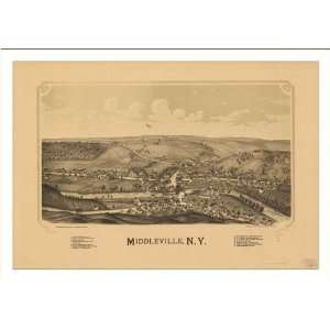  Historic Middleville, New York, c. 1890 (M) Panoramic Map 
