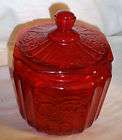 MAYFAIR OPEN ROSE RUBY RED Glass Cookie NEW