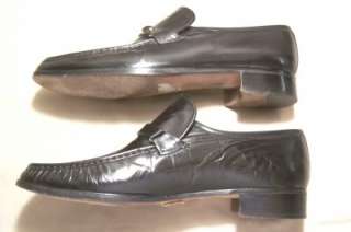 BALLY Martin Black Leather Loafers SHOES Made in Italy 11N 11 N Narrow 