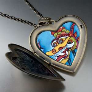  Chinese New Year Dragon Large Pendant Necklace Pugster 