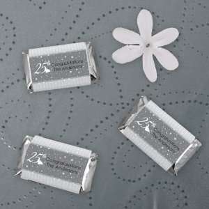 25th Anniversary   20 Personalized Mini Candy Bar Wrapper Anniversary 