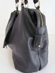 PAOLO MASI Italy Black Leather Gold Studs Purse Bag Handbag  