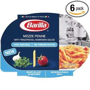 Barilla Mezze Penne with Traditional Marinara Sauce, 9 Ounce (Pack of 