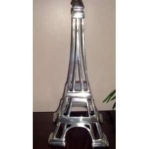   23 Inches Silver Tone Metal Paris France Eiffel Tower