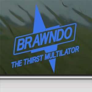  BRAWNDO Blue Decal BOLT IDIOCRACY SPORTS DRINK Car Blue 