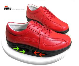 Fitness Shape Walking Leather Shoes RED Women KW201r  