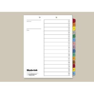  Top Index Tabs   Multi color Letter Size 1 15 Office 