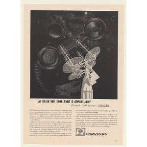  1962 Bell Telephone TELSTAR Satellite Radiation Inc Print 