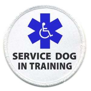  TRAINING SERVICE DOG Medical Symbol 3 inch Sew on Patch 