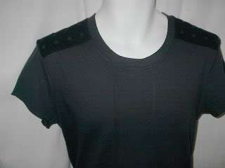 SEVEN 7 FOR ALL MANKIND XS BLACK CUTOUT T SHIRT  