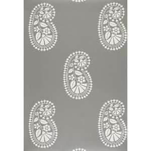  Indore Paisley Charcoal by F Schumacher Wallpaper