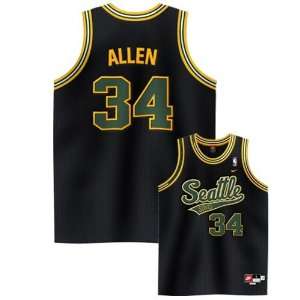 Nike Seattle SuperSonics #34 Ray Allen Black Rewind Swingman Jersey 