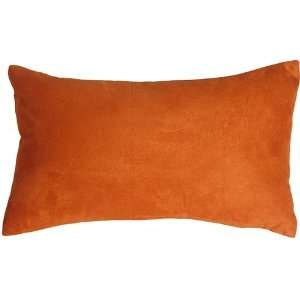  Pillow Decor   12x20 Royal Suede Burnt Orange Decorative 
