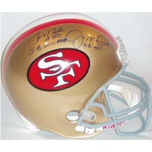  Signed Jerry Rice Helmet   Joe Montana & 49ers T/B Riddell 