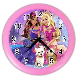 Princess Barbie Pink Frame10 Round Home Wall Clock New  