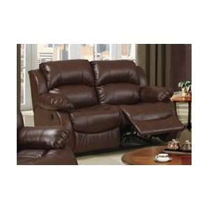  Bonded Leather Match Love Seat in Espresso Finish