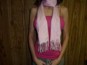 80 .00 dusty pink 100% CASHMERE SCARF  Charter CLub fd514pnk 68 