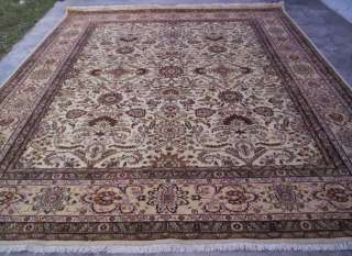 10x14 IVORY FINE 150 KPSI PERSIAN TABRIZ HAND KNOTTED WOOL AREA RUG 