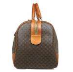 Authentic CELINE Macadam Brown Travel Boston Hand Bag PVC #4070  