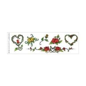  Tattoo King Temporary Tattoo W/Color Red & Yellow Rose 