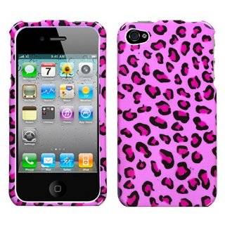  Hot Pink Leopard Print Case for Apple iPhone 4, 4S (AT&T 