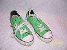 Converse All Star Childrens Kids Boys or Girls Lime Green Shoes Size 