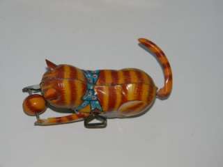 VINTAGE MT JAPAN TURN OVER CAT WINDUP TOY NEW IN BOX WORKS GREAT 