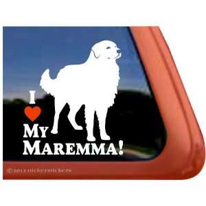  I Love My Maremma ~ Maremma Sheepdog Vinyl Window Auto 